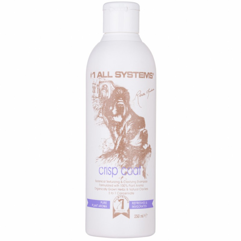 1 ALL SYSTEMS CRISP COAT BOTANICAL SHAMPOO 250ml ΣΑΜΠΟΥΑΝ ΓΙΑ ΚΟΝΤΟΤΡΙΧΟΥΣ ΚΑΙ ΣΚΛΗΡΟΤΡΙΧΟΥΣ ΣΚΥΛΟΥΣ