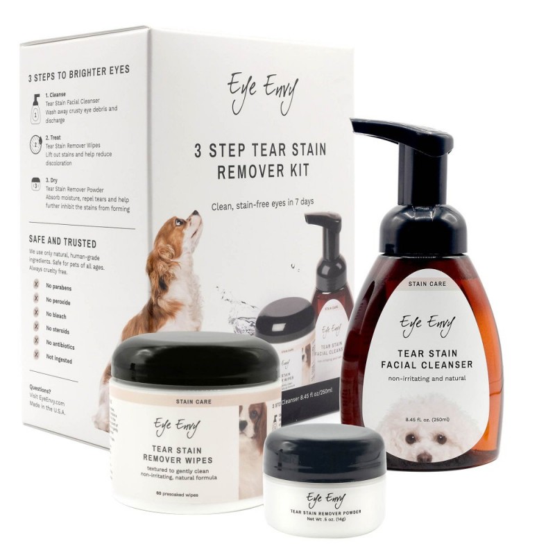 EYE ENVY 3-STEP TEAR STAIN REMOVER KIT ΣΕΤ ΚΑΛΛΥΝΤΙΚΩΝ ΓΙΑ ΑΦΑΙΡΕΣΗ ΛΕΚΕΔΩΝ ΚΑΙ ΑΠΟΧΡΩΜΑΤΙΣΜΟΥ ΤΡΙΧΑΣ 