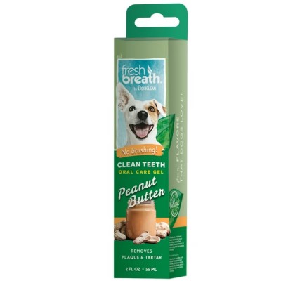 TROPICLEAN FRESH BREATH CLEAN TEETH GEL PEANUT BUTTER ΤΖΕΛ ΓΙΑ ΣΤΟΜΑΤΙΚΗ ΥΓΙΕΙΝΗ ΜΕ ΓΕΥΣΗ ΦΥΣΤΙΚΟΒΟΥΤΥΡΟ 59ML