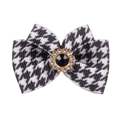 GLAMOUR ΦΙΟΓΚΑΚΙ ΜΕ ΜΟΤΙΒΟ HOUNDSTOOTH ΚΑΙ ΔΙΑΚΟΣΜΗΤΙΚΗ ΜΑΥΡΗ ΠΕΤΡΑ