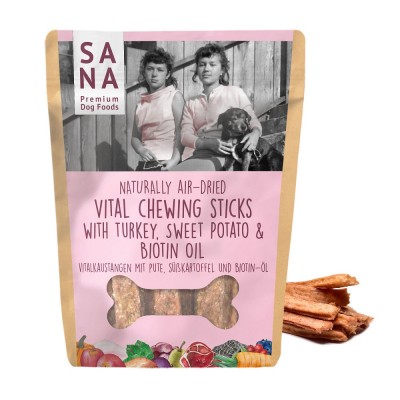 SANADOG VITAL CHEWING STICKS ΑΠΟΞΗΡΑΜΕΝΕΣ ΛΙΧΟΥΔΙΕΣ ΜΑΣΗΜΑΤΟΣ ΜΕ ΓΑΛΟΠΟΥΛΑ, ΒΙΟΤΙΝΗ, ΛΙΝΕΛΑΙΟ 150ΓΡ