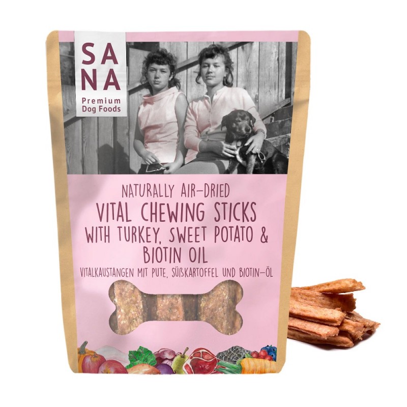 SANADOG VITAL CHEWING STICKS ΑΠΟΞΗΡΑΜΕΝΕΣ ΛΙΧΟΥΔΙΕΣ ΜΑΣΗΜΑΤΟΣ ΜΕ ΓΑΛΟΠΟΥΛΑ, ΒΙΟΤΙΝΗ, ΛΙΝΕΛΑΙΟ 150ΓΡ